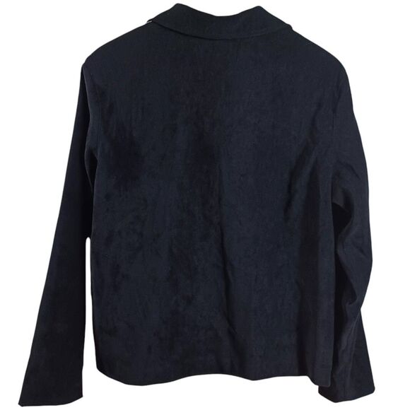 Koret Patchwork Embroidered Jacket Sz L Black Multicolor Artsy Boho Style - Picture 6 of 8